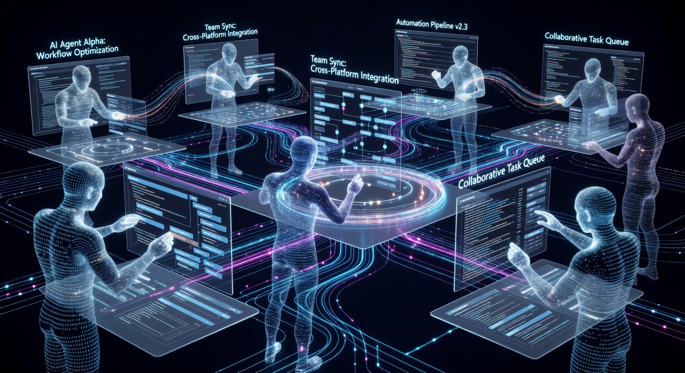 Intelligent AI agents collaborating